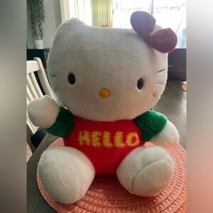 Retro Big Size Hello Kitty Plush Toy 13”